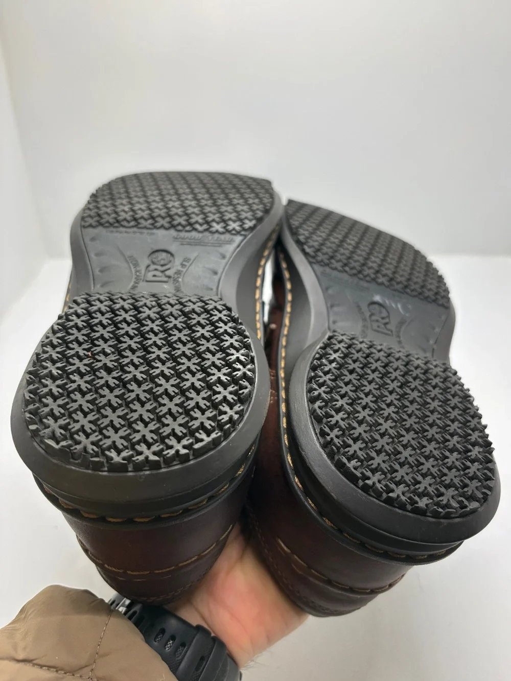 Timberland PRO 85590 Brown Leather Oxford Work Shoes Men's Size 10M Slip Resista